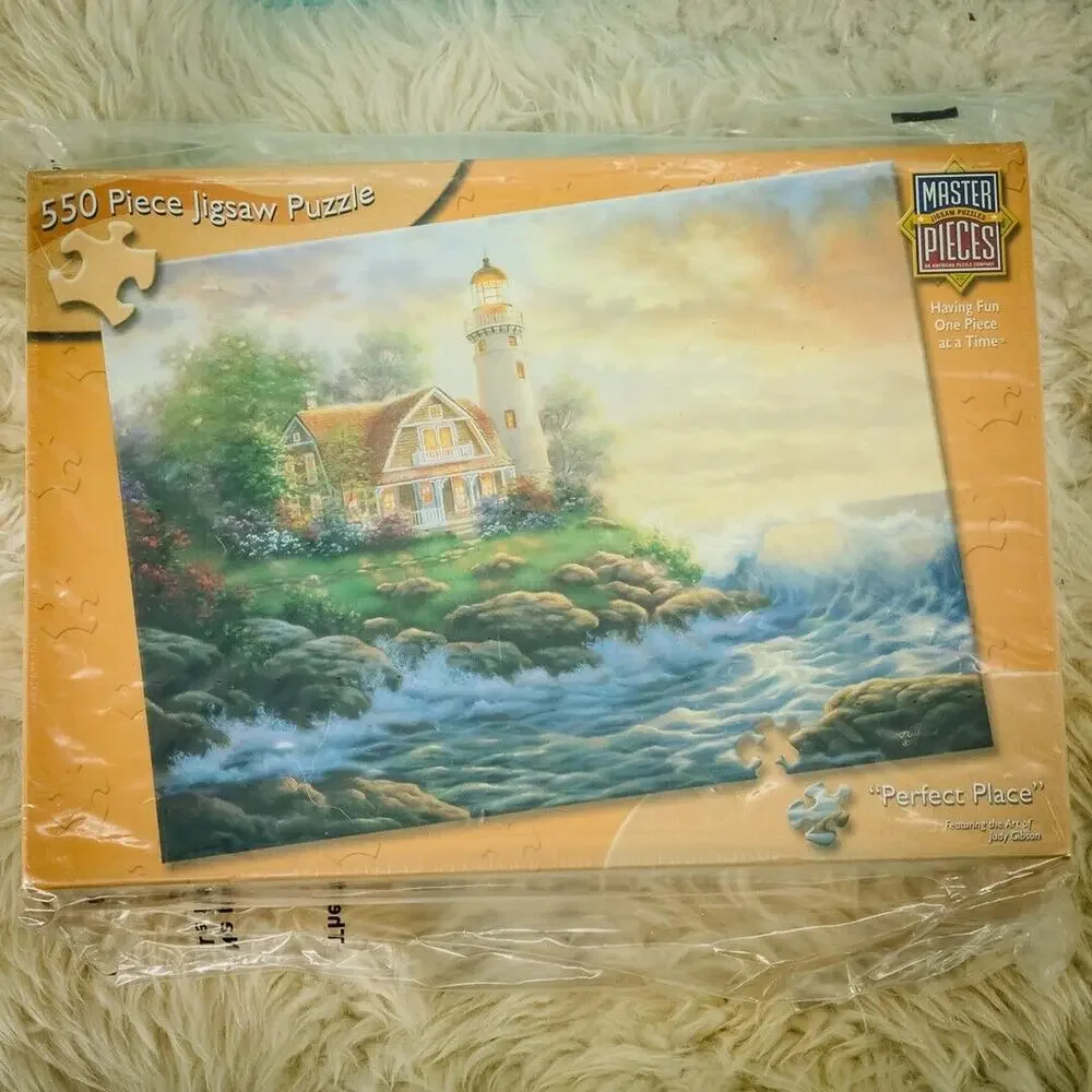 MasterPieces Perfect Place Lighthouse Ocean 550 Pieces Jigsaw Puzzle NEW